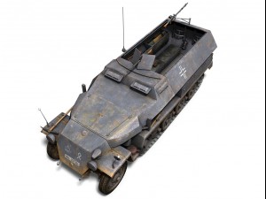 sdkfz 251 ausfc halftrack Modelo 3D