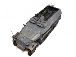 sdkfz 251 ausfc halftrack 3D Model
