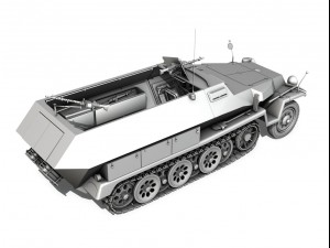 sdkfz 251 ausfc halftrack Modelo 3D