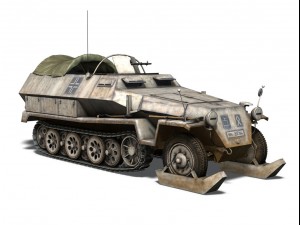 sdkfz 251 ausfc halftrack winterkit 3D Model