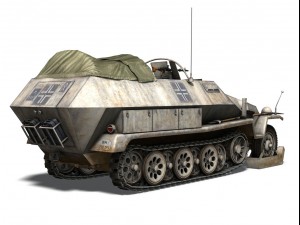 sdkfz 251 ausfc halftrack winterkit 3D Model