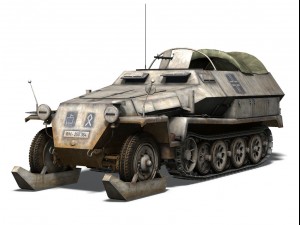 sdkfz 251 ausfc halftrack winterkit 3D Model