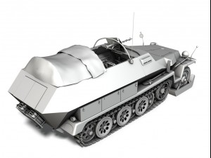 sdkfz 251 ausfc halftrack winterkit 3D Model