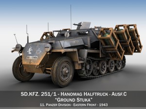 sdkfz 251 ausf c stuka zu fuss 3D Model