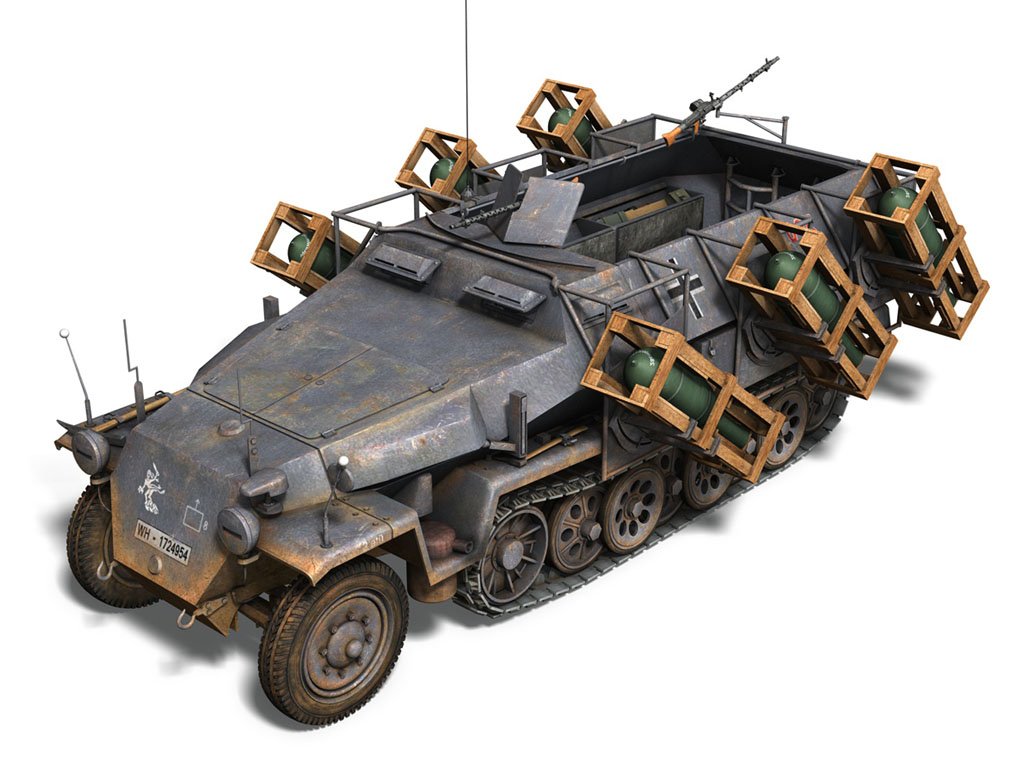 sdkfz 251 ausf c stuka zu fuss 3Dモデル in タンク 3DExport