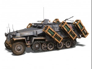sdkfz 251 ausf c stuka zu fuss 3D मॉडल