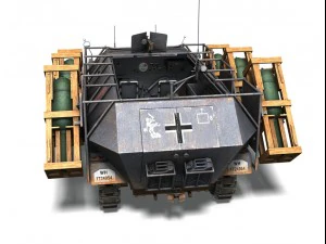 sdkfz 251 ausf c stuka zu confus&atilde;o Modelo 3D