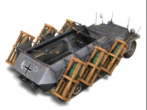 sdkfz 251 ausf c stuka zu confus&atilde;o Modelo 3D