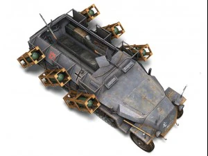 sdkfz 251 ausf c stuka zu confus&atilde;o Modelo 3D