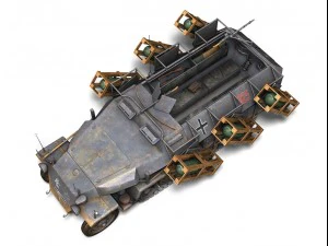 sdkfz 251 ausf c stuka zu confus&atilde;o Modelo 3D