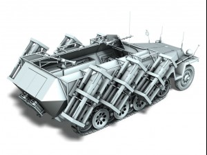 sdkfz 251 ausf c stuka zu fuss 3D मॉडल
