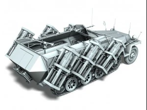 sdkfz 251 ausf c stuka zu confus&atilde;o Modelo 3D