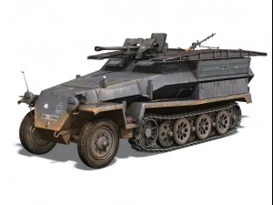 sd kfz 251 ausf c pioneer assault bridge 3D Model