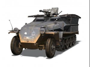 sd kfz 251 ausf c pioneer assault bridge 3D Model