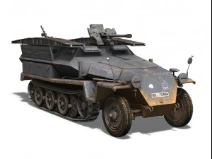 sd kfz 251 ausf c pioneer assault bridge 3D Model