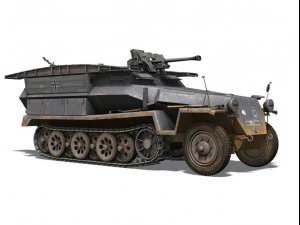 sd kfz 251 ausf c pioneer assault bridge 3D Model