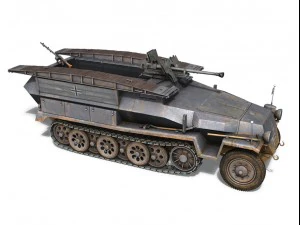 sd kfz 251 ausf c pioneer assault bridge 3D Model