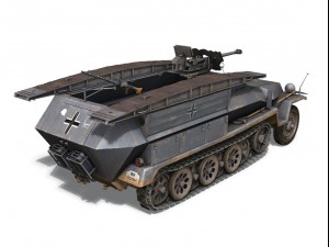 sd kfz 251 ausf c pioneer assault bridge 3Dモデル