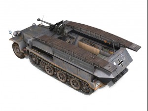 sd kfz 251 ausf c pioneer assault bridge 3Dモデル
