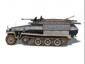 sd kfz 251 ausf c pioneer assault bridge 3D Model