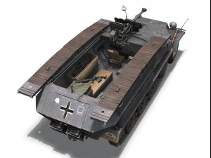 sd kfz 251 ausf c pioneer assault bridge 3D Model