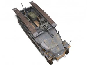 sd kfz 251 ausf c pioneer assault bridge 3D Model