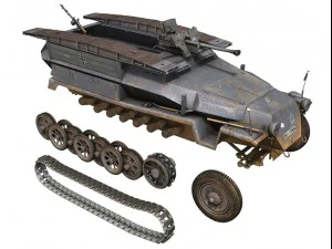 sd kfz 251 ausf c pioneer assault bridge 3D Model