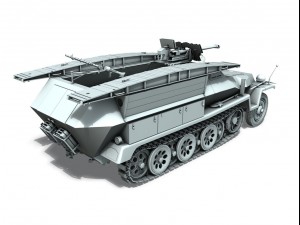 sd kfz 251 ausf c pioneer assault bridge 3Dモデル