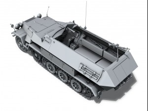 sd kfz 251 ausf b hanomag halftruck 3D Modell