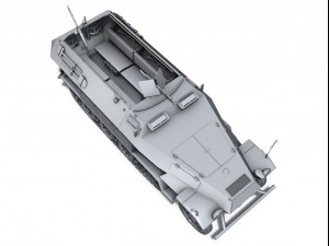 sd kfz 251 ausf b hanomag halftruck 3D Modell