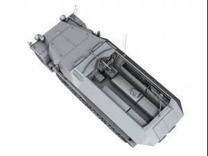 sd kfz 251 ausf c hanomag halftruck 3D Model