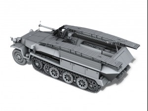 sdkfz 251 ausf c hanomag assault bridge 3D Модель
