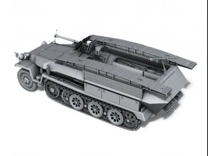 sdkfz 251 ausf c hanomag assault bridge 3D Model