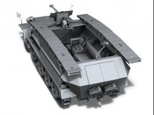 sdkfz 251 ausf c hanomag assault bridge 3D Модель