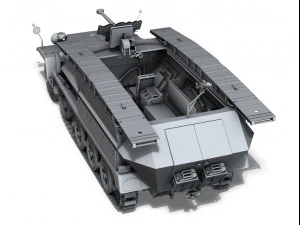 sdkfz 251 ausf c hanomag assault bridge 3D Model