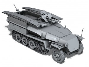 sdkfz 251 ausf c hanomag assault bridge 3D Модель