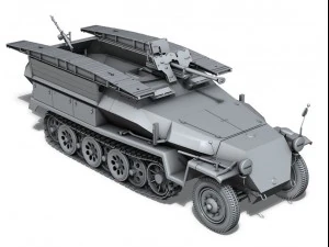 sdkfz 251 ausf c hanomag assault bridge 3D Model
