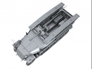 sdkfz 251 ausf c hanomag assault bridge 3D Модель