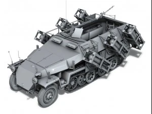 sdkfz 251 ausf c walking stuka 3D Model