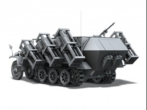 sdkfz 251 ausf c walking stuka 3D-Modell