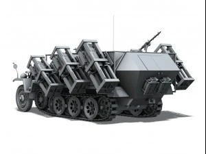 sdkfz 251 ausf c walking stuka 3D Model