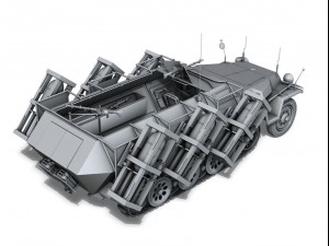 sdkfz 251 ausf c walking stuka 3D-Modell