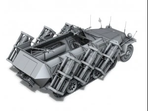 sdkfz 251 ausf c walking stuka 3D Model