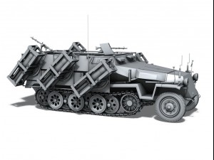 sdkfz 251 ausf c walking stuka 3D-Modell