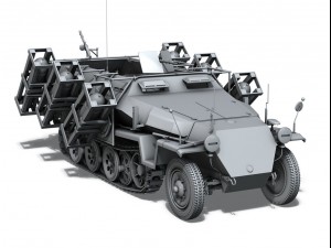 sdkfz 251 ausf c walking stuka 3D-Modell