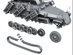 sdkfz 251 ausf c walking stuka 3D-Modell