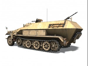 sdkfz 251 ausf b hanomag halftruck dak 3D Model