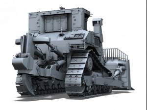 armored cat d9r bulldozer Modelo 3D