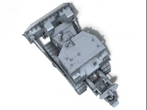 armored cat d9r bulldozer 3D Model