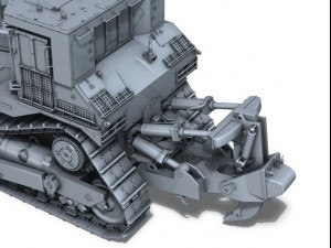 armored cat d9r bulldozer Modelo 3D